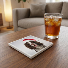 English Springer Spaniel ceramic coasters set of 4, lifestyle