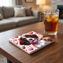 English Springer Spaniel ceramic coasters set of 4, lifestyle