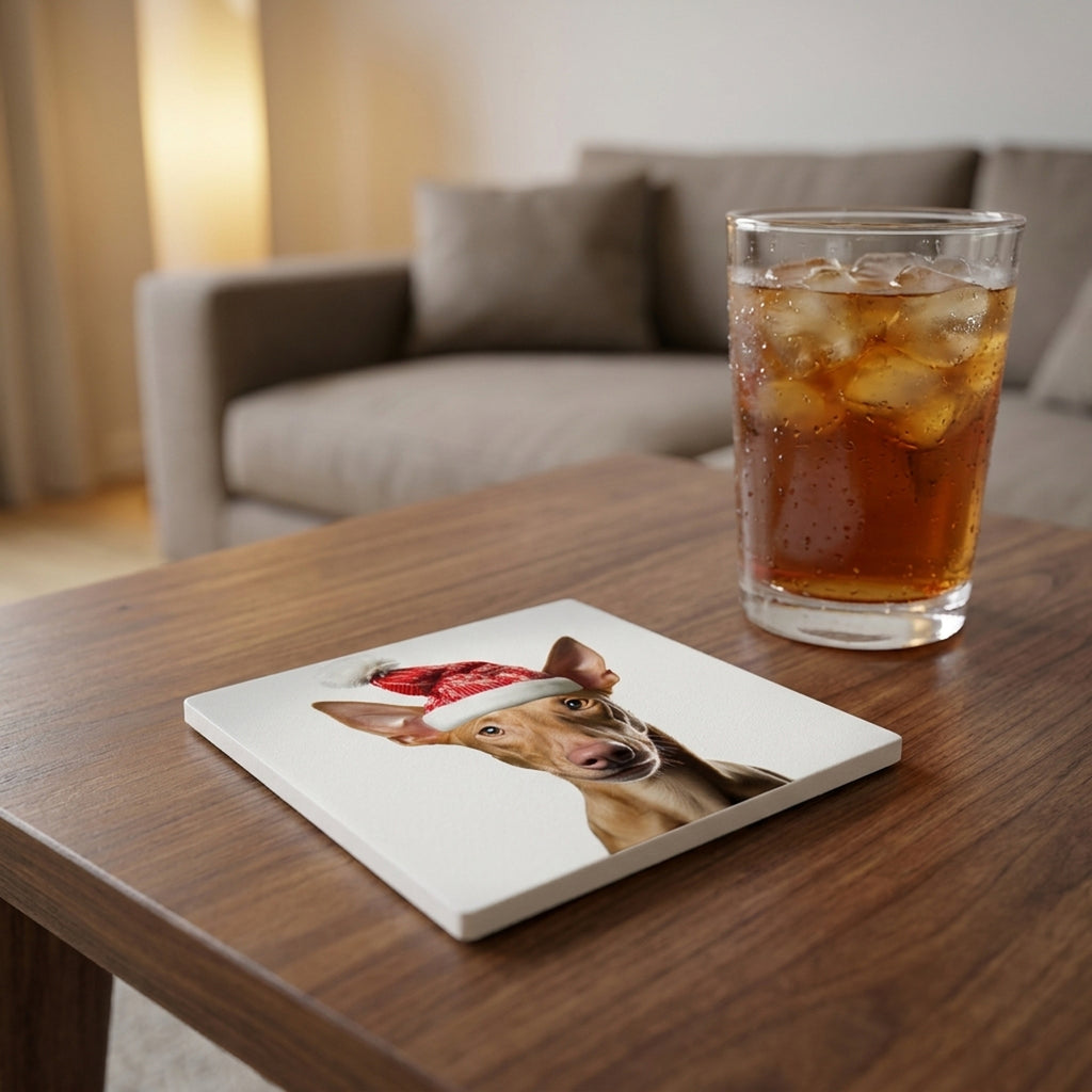 Pharaoh Hound ceramic coasters set of 4, lifestyle