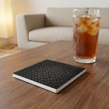 Carbon Fiber ceramic coasters set of 4, lifestyle