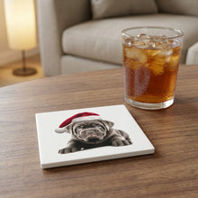 Neapolitan Mastiff Puppy ceramic coasters set of 4, lifestyle
