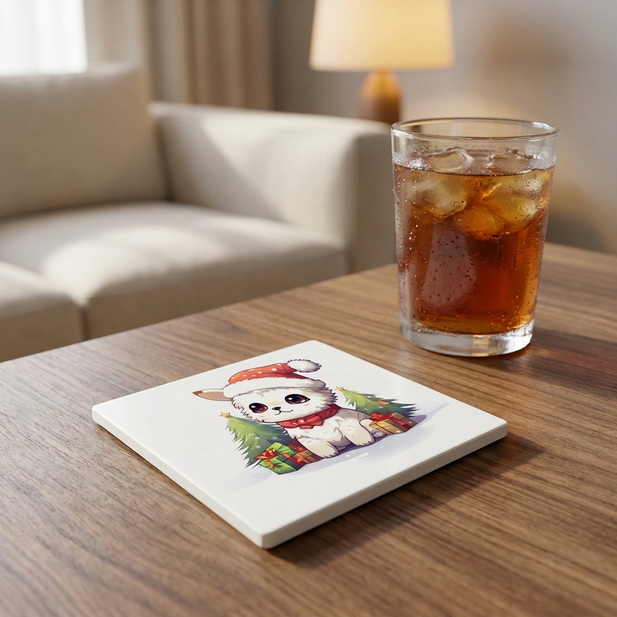 Pumik ceramic coasters set of 4, lifestyle
