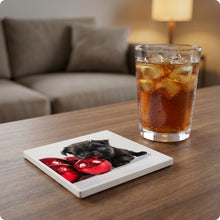 Affenpinscher Puppy ceramic coasters set of 4, lifestyle