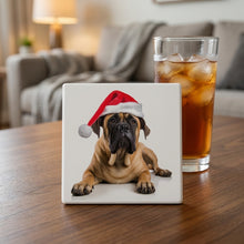 Boerboel ceramic coasters set of 4, lifestyle