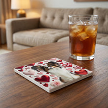 Papillon ceramic coasters set of 4, lifestyle