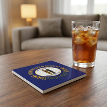 Kentucky State Flag ceramic coasters set of 4, lifestyle