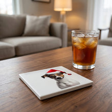 Smooth Fox Terrier ceramic coasters set of 4, lifestyle