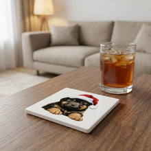 Tibetan Mastiff Puppy Drawing ceramic coasters set of 4, lifestyle