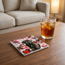 Neapolitan Mastiff ceramic coasters set of 4, lifestyle