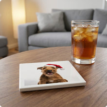 Irish Terrier ceramic coasters set of 4, lifestyle