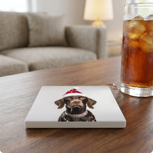 German Shorthaired Pointer ceramic coasters set of 4, lifestyle