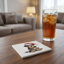 American Hairless Terrier ceramic coasters set of 4, lifestyle