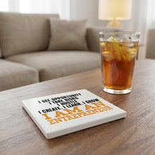 Entrepreneur Opportunity Risks Hustle ceramic coasters set of 4, lifestyle