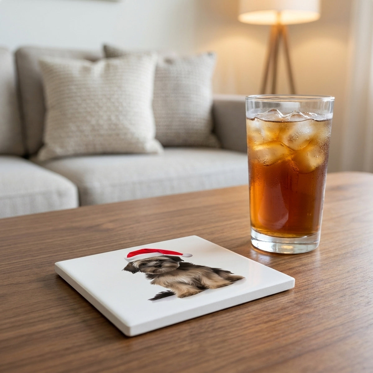 Löwchen ceramic coasters set of 4, lifestyle