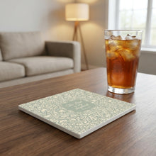 Psalm 23 ceramic coasters set of 4, lifestyle