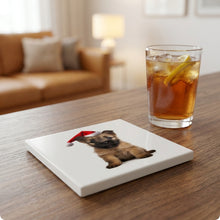 Cairn Terrier Puppy ceramic coasters set of 4, lifestyle
