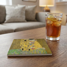 The Kiss ceramic coasters set of 4, lifestyle