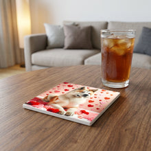Akita ceramic coasters set of 4, lifestyle