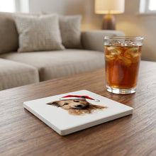 Berger Picard Puppy Drawing ceramic coasters set of 4, lifestyle
