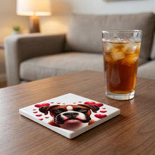 Boxer ceramic coasters set of 4, lifestyle