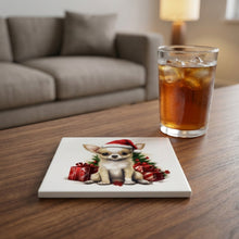 Chihuahua Puppy Drawing ceramic coasters set of 4, lifestyle