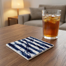 Bold Stripes ceramic coasters set of 4, lifestyle