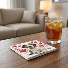 Brittany ceramic coasters set of 4, lifestyle