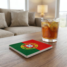 Portugal Flag Pride ceramic coasters set of 4, lifestyle
