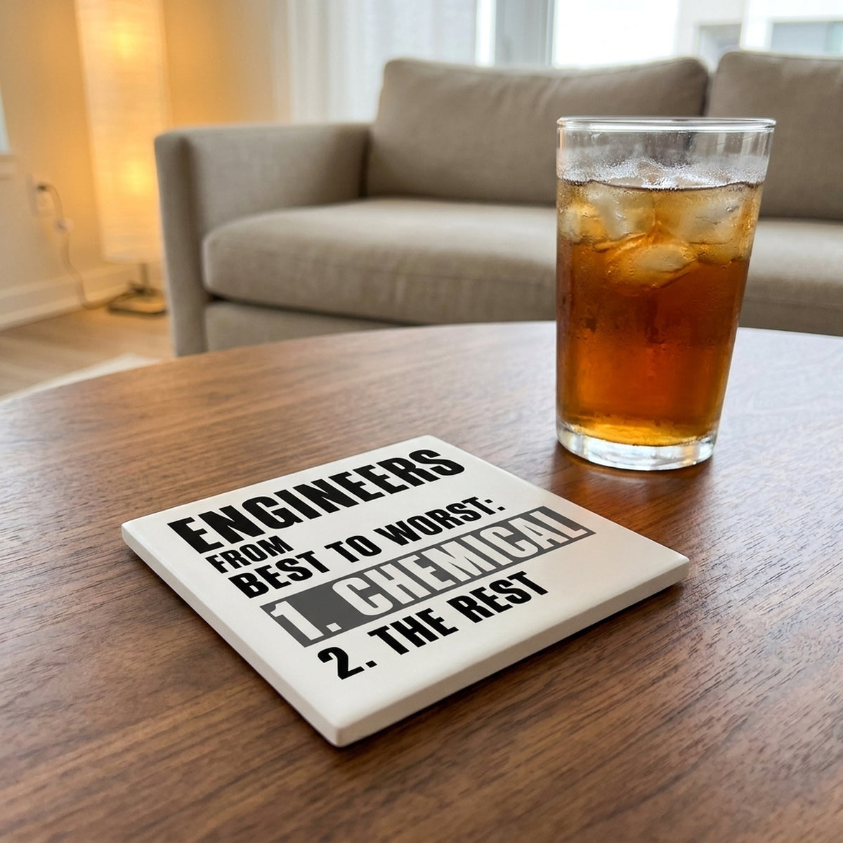 Chemical Engineers are the Best ceramic coasters set of 4, lifestyle