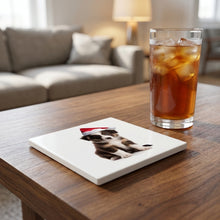 Collie Puppy ceramic coasters set of 4, lifestyle
