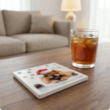 Chow Chow ceramic coasters set of 4, lifestyle