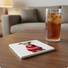 Azawakh ceramic coasters set of 4, lifestyle