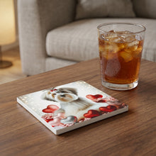Shih Tzu ceramic coasters set of 4, lifestyle