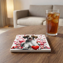 German Shorthaired Pointer ceramic coasters set of 4, lifestyle