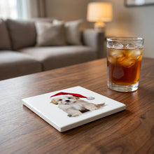 Pumik Puppy ceramic coasters set of 4, lifestyle
