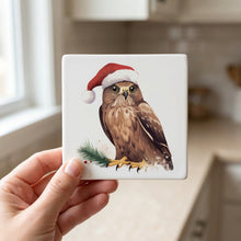 Harrier ceramic coasters set of 4, in hand