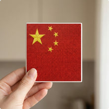 China Flag Pride ceramic coasters set of 4, in hand
