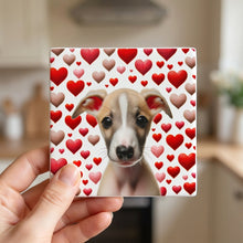 Italian Greyhound ceramic coasters set of 4, in hand