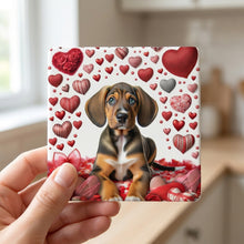 Beagle ceramic coasters set of 4, in hand