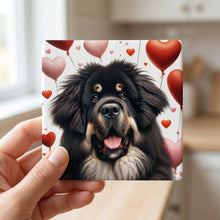 Tibetan Mastiff ceramic coasters set of 4, in hand