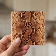 Snake Skin ceramic coasters set of 4, in hand
