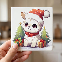 Pumik ceramic coasters set of 4, in hand