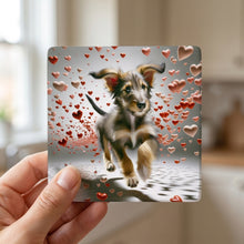 Dachshund ceramic coasters set of 4, in hand