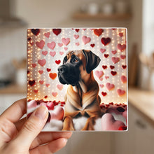 Great Dane ceramic coasters set of 4, in hand