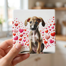 Italian Greyhound ceramic coasters set of 4, in hand