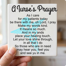 A Nurse's Prayer ceramic coasters set of 4, in hand