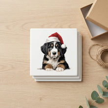 Greater Swiss Mountain Dog Puppy Drawing ceramic coasters set of 4, gift set