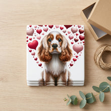 Cocker Spaniel ceramic coasters set of 4, gift set