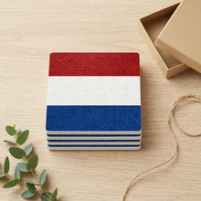 Netherlands Flag Pride ceramic coasters set of 4, gift set
