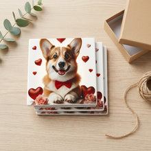 Pembroke Welsh Corgi ceramic coasters set of 4, gift set